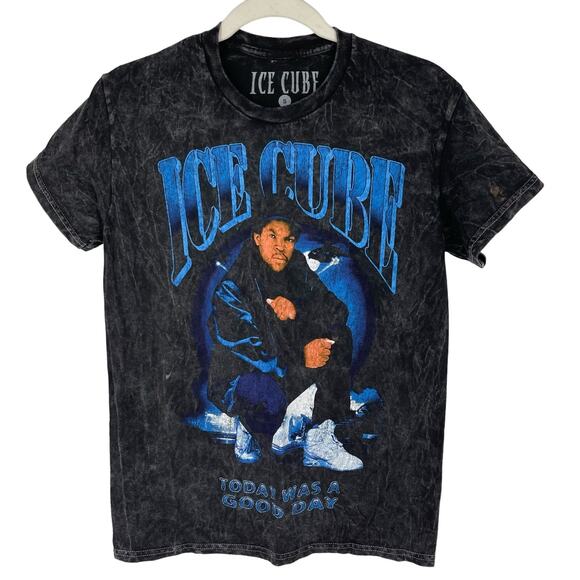 Officially Licensed Ice Cube Today Was A Good Day T-Shirt Black Acid Wash Small - Picture 1 of 6